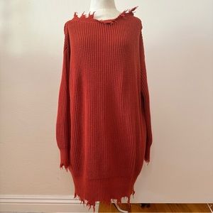 Forever 21 Burnt Orange knit sweater dress - size M